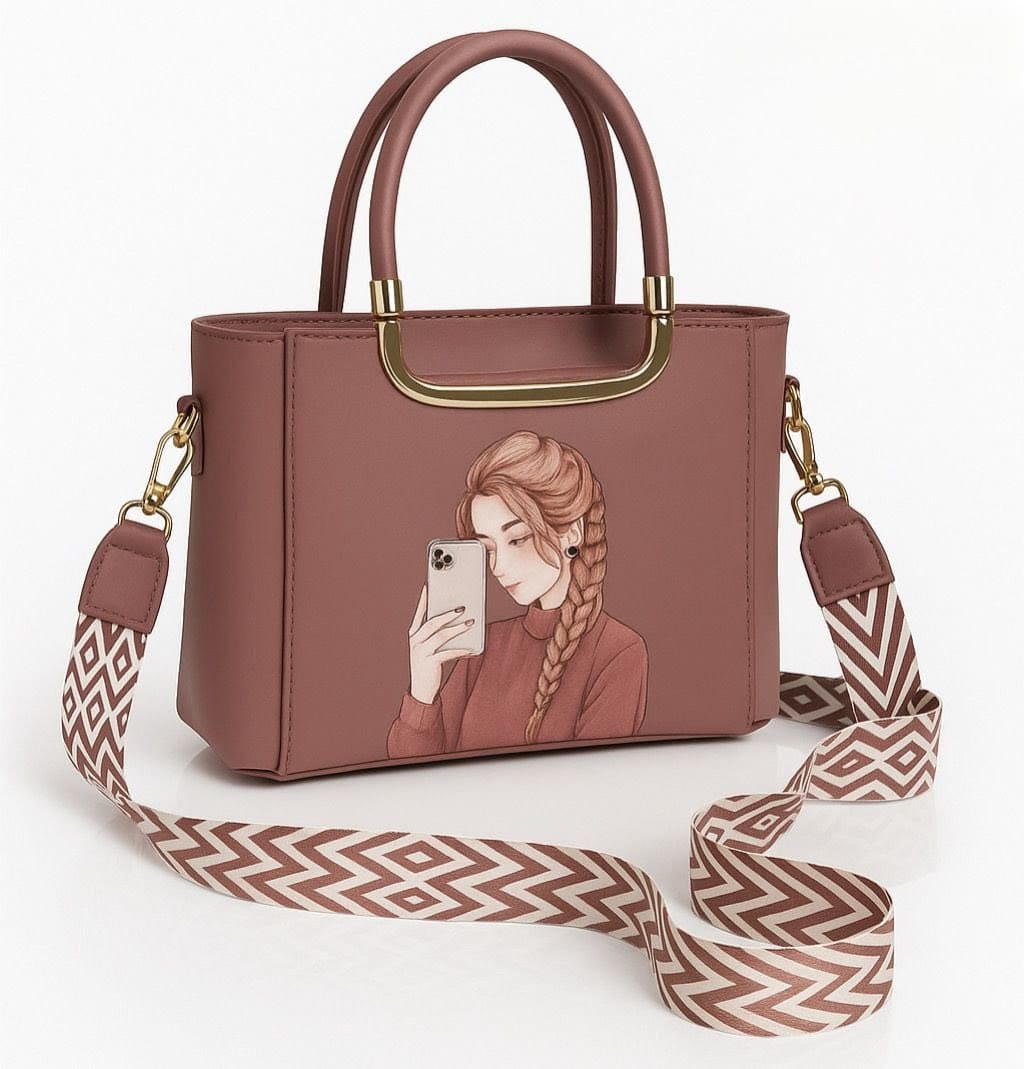 High Quality Shoulder Bag With Digital Print  For Girls